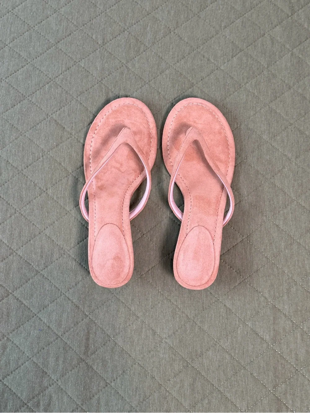 Suede Tan Women's Thong Sandals